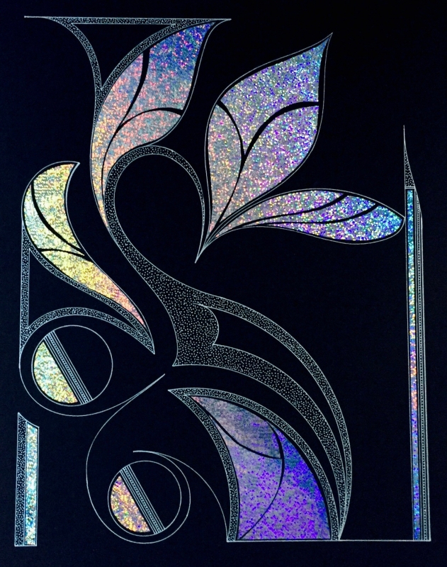 Holographic Leaves by artist Peter Bellonci